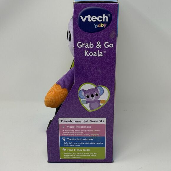 VTech Grab & Go Koala Clip On Stroller Car Toy Audio Visual Plush Infants New - Picture 4 of 8
